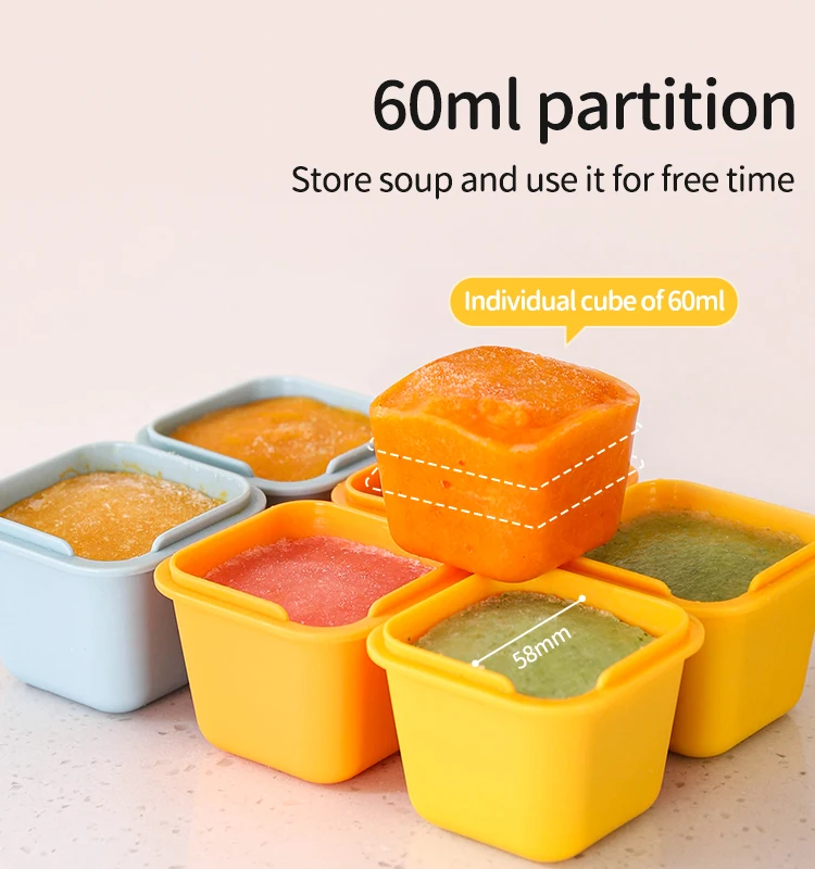 Easy Release 6 Pack Large Ice Cube Molds Ice Cube Maker Mold with Lids  for Whiskey Drinks