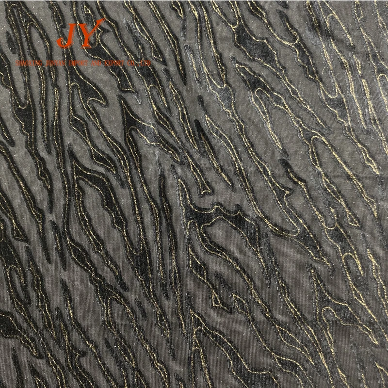
A0564 New Design Soft shiny foil Velvet Dress Fabric Burnout Silk Velvet Fabric 