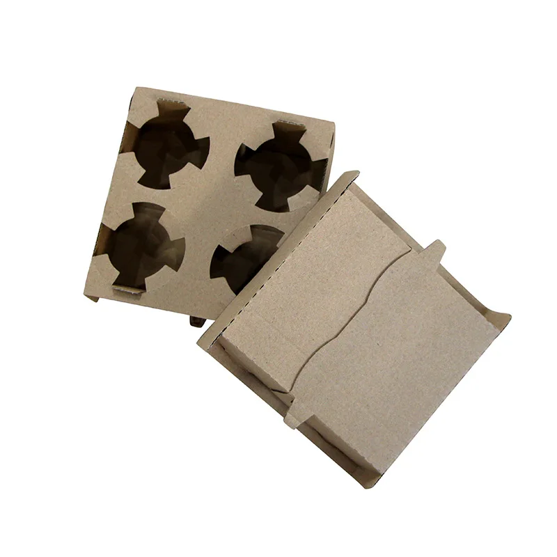 Customized Disposable Takeaway hot drink Cup Holder Coffee Paper Cup Takeout Cup Holder