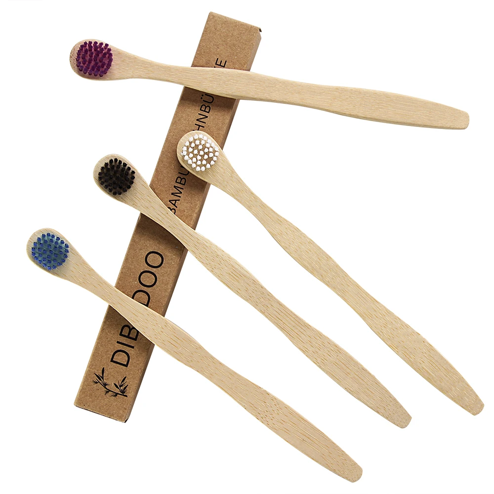 Natural biodegradable bamboo private label bamboo tongue brush tongue scraper tongue cleaner