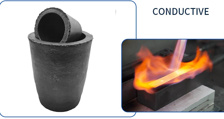 High temperature resistant graphite clay crucible manufacturers direct smelting metal