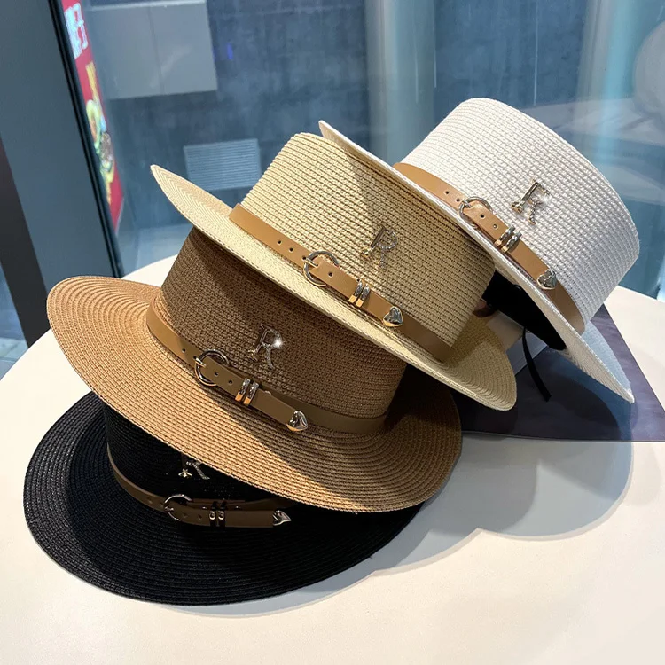 wholesale factory direct summer  unisex west Cowboy  Hat with leather ribbon straw Hat