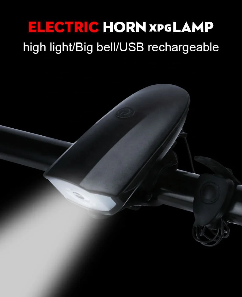 LED Bicycle lights headlights charging night riding flashlight electrified horn bicycle accessories bike light cycling equipment