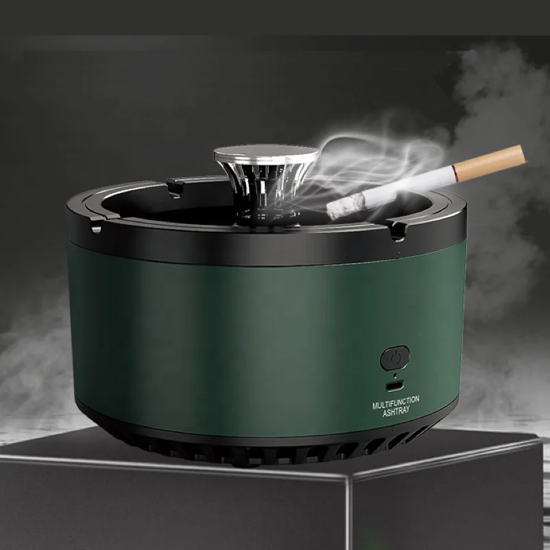 Electronic Rechargeable Purification Ashtray Car Portable Smart USB Charging Electric Smokeless Air Purifier Ashtray