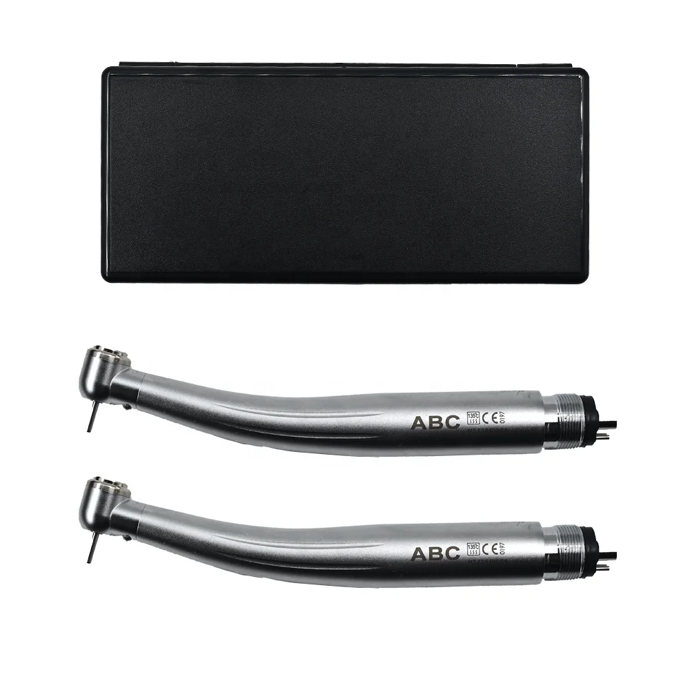 Dental Product LED Handpiece Push button 3 Way Spray Push Button Ceramic cartridge  rotary Turbine High Speed E-generator