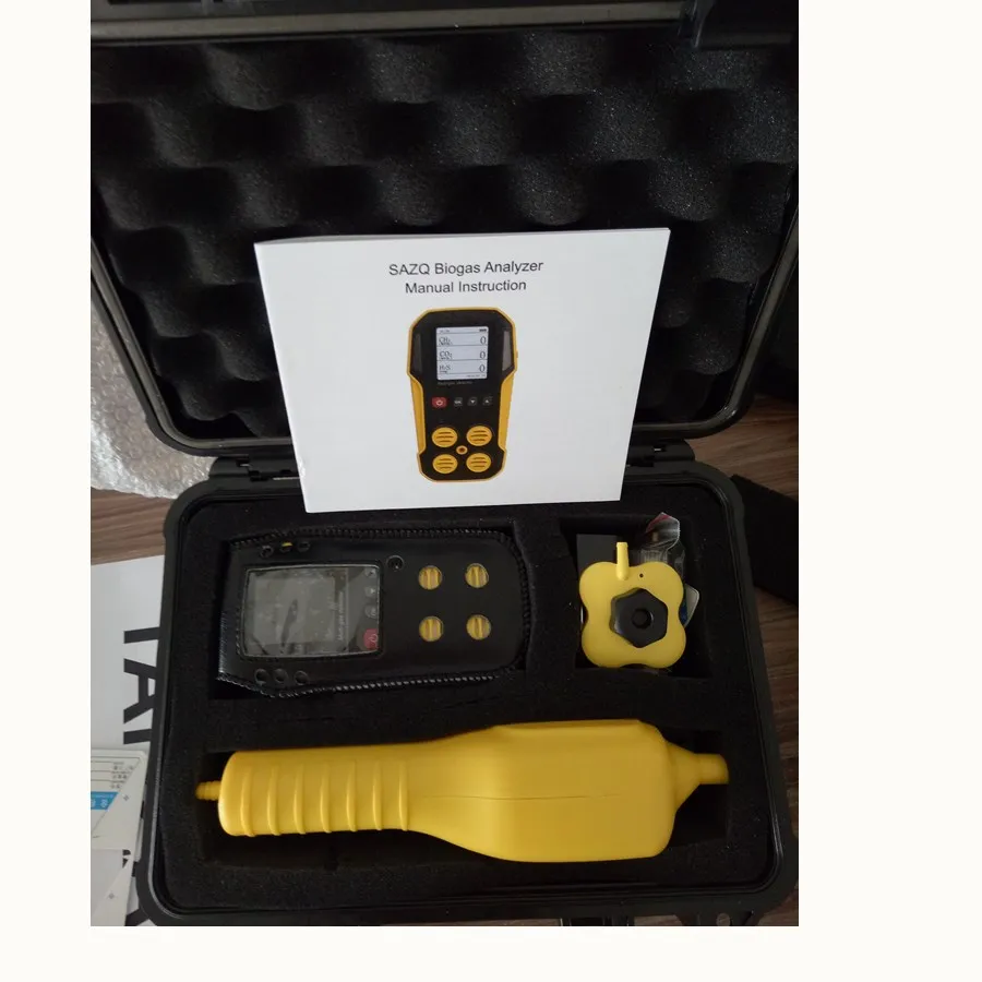 Data logger Portable biogas analyzer CH4 CO2 H2S multi gas detector for biogas and landfill mixed gases