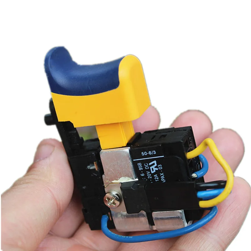 Перезаряжаемая литиевая дрель 12 В, ручная дрель, Пистолетная дрель, шлифованный двигатель постоянного тока, переключатель скорости, в/6 в