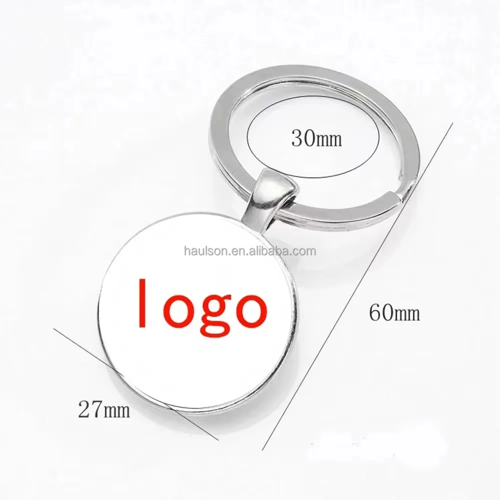 Professional Custom Double-Sided UV Printed Epoxy Metal Keychain Stainless Steel Engraving Photo Key Pendant Decoration