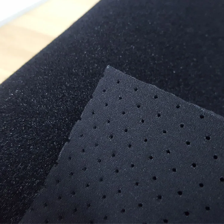 Manufacturer of Breathable Punched Hole Neoprene Fabric with Loop Fabric