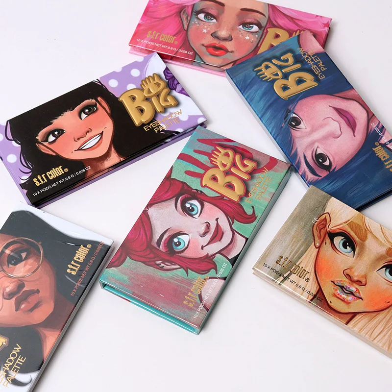 10 colours Cosmetic Makeup Eyeshadow Metallic Shimmer Eye Shadow Palette SFR Color Wholesale