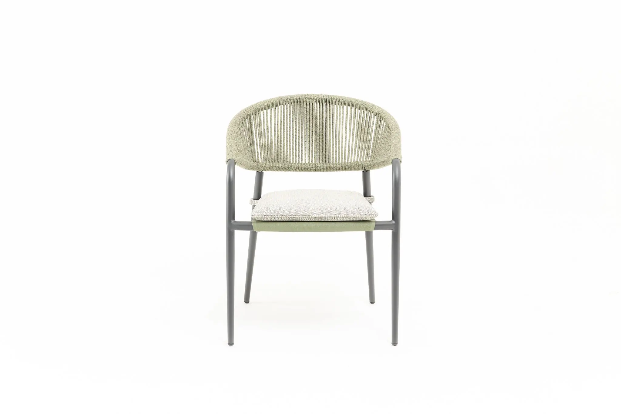 3-Piece Rope Weave Balcony Set Outdoor Furniture Coffee Table And Chair Weave Armchairs With Side Table