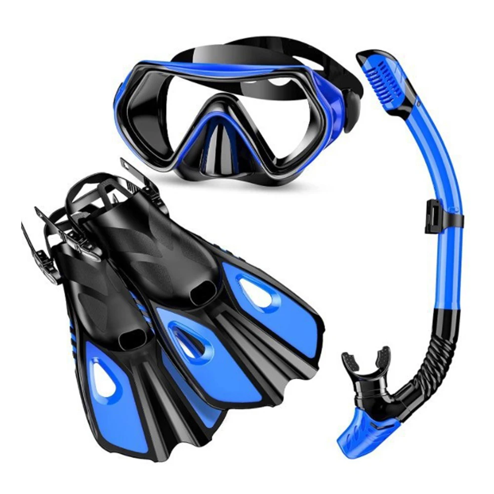 Kids Custom Silicone Swimming Diving Set Water Sports Diving Scuba Equipment Swim Fins Mask Snorkel Flippers Men Women