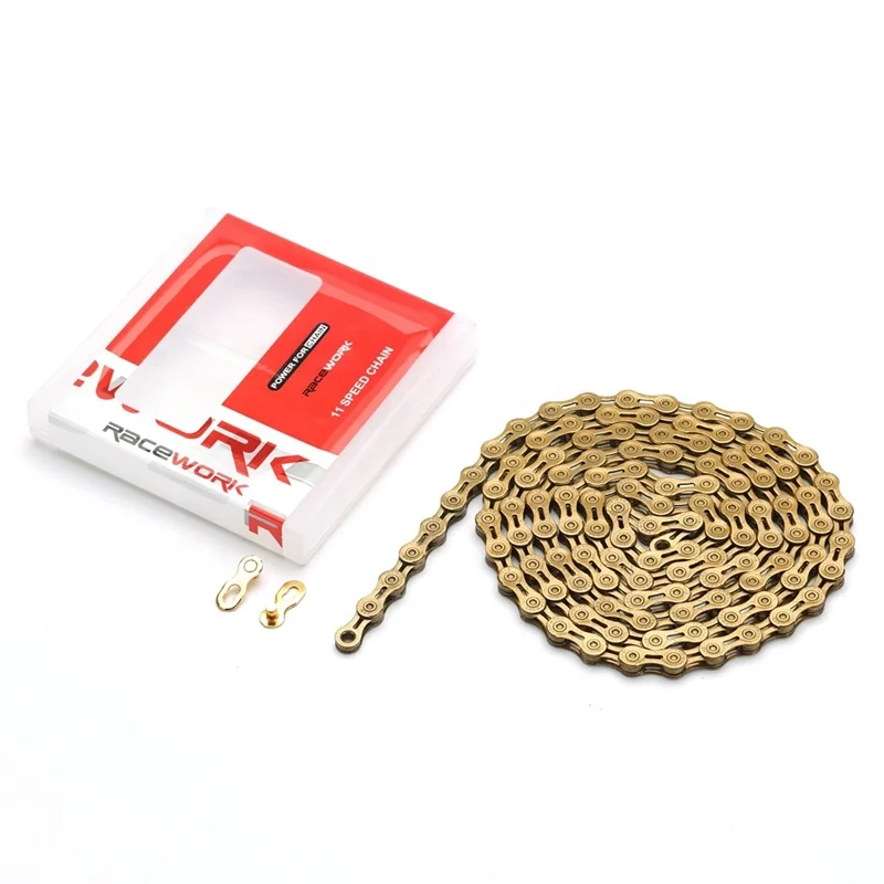 2021 Dropshipping RACEWORK 10s 10v Ultralight 10 Speed Half Hollow 116l Golden Mountain Mtb bike Road Bicycle Chain