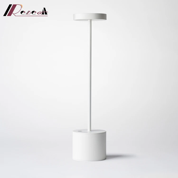 
Modern Aluminum restaurant Hotel Rechargeable Battery led cordless table lamp 