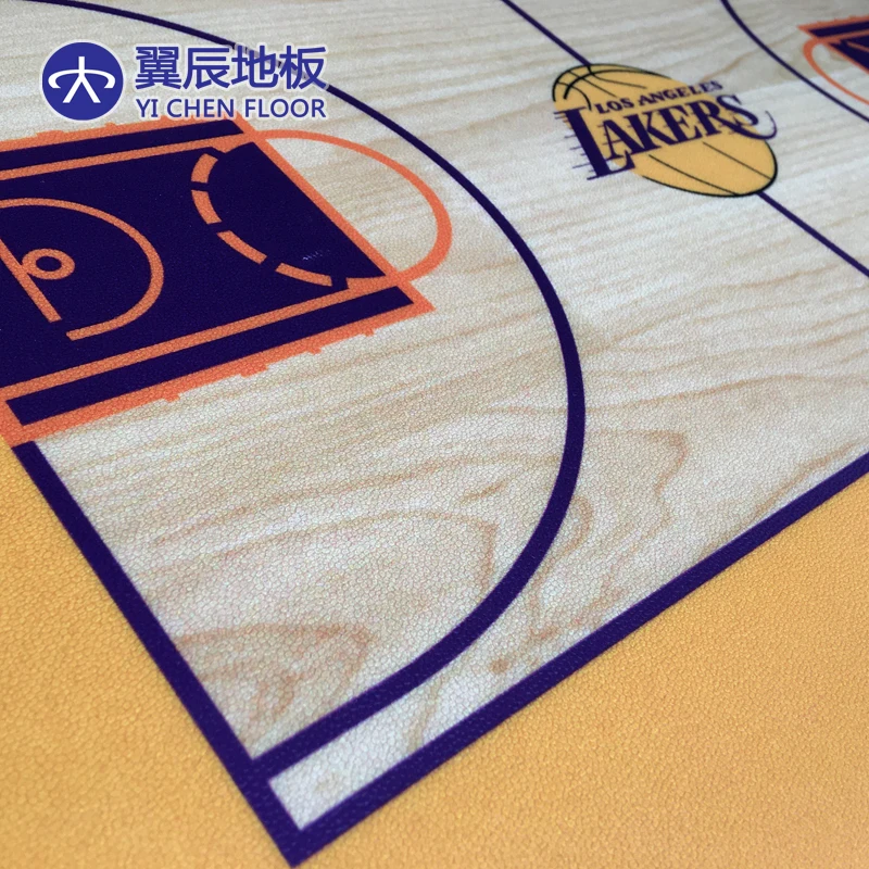 Function customization PVC vinyl flooring roll for basketball court