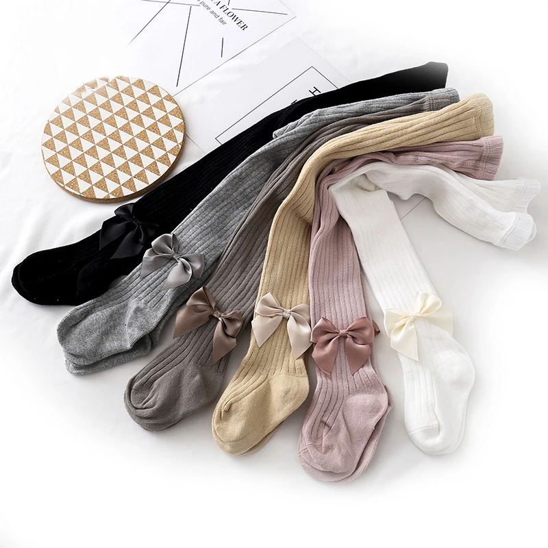 LZH Spring Baby Clothing Girl Bowknot Girls Leggings Dance Socks Children PP Pantyhose