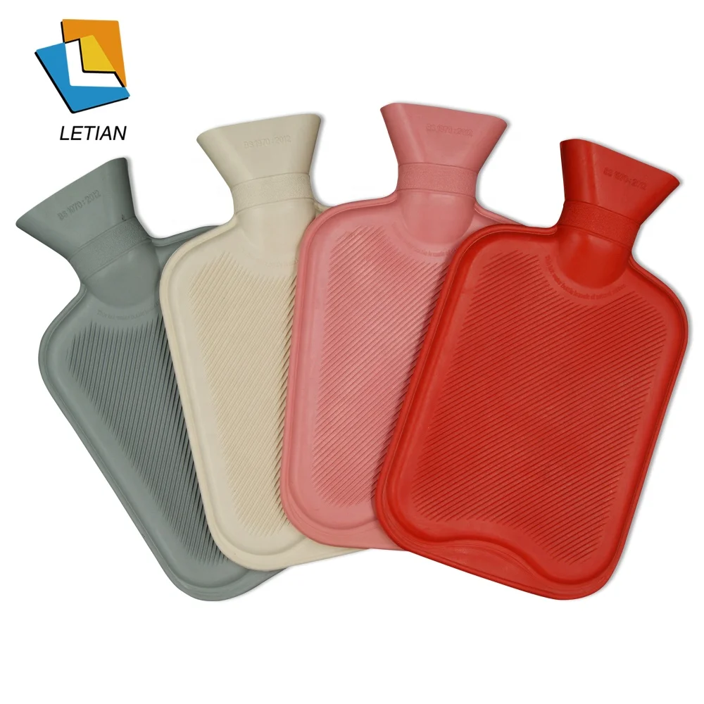 2 Liter Natural Rubber Hot Water Bottle With Cover