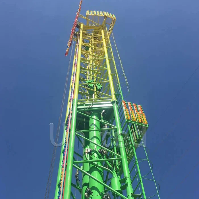 Free Fall Drop Tower Carnival Rotary Flying Drop Tower For Sale