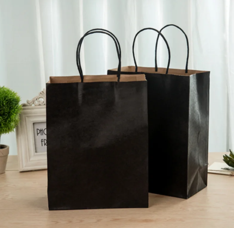 
Hot selling different colors customised paper gift bag with string 