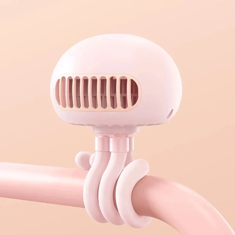 Portable Mini Handheld Stroller Fan And Baby Fan With Flexible Tripod Can Be Wrapped On Stroller