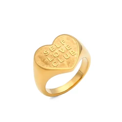 Chunky Finger Women Rings Night Glow Jewelry Pleasure Nameplate Letter Initial 18K