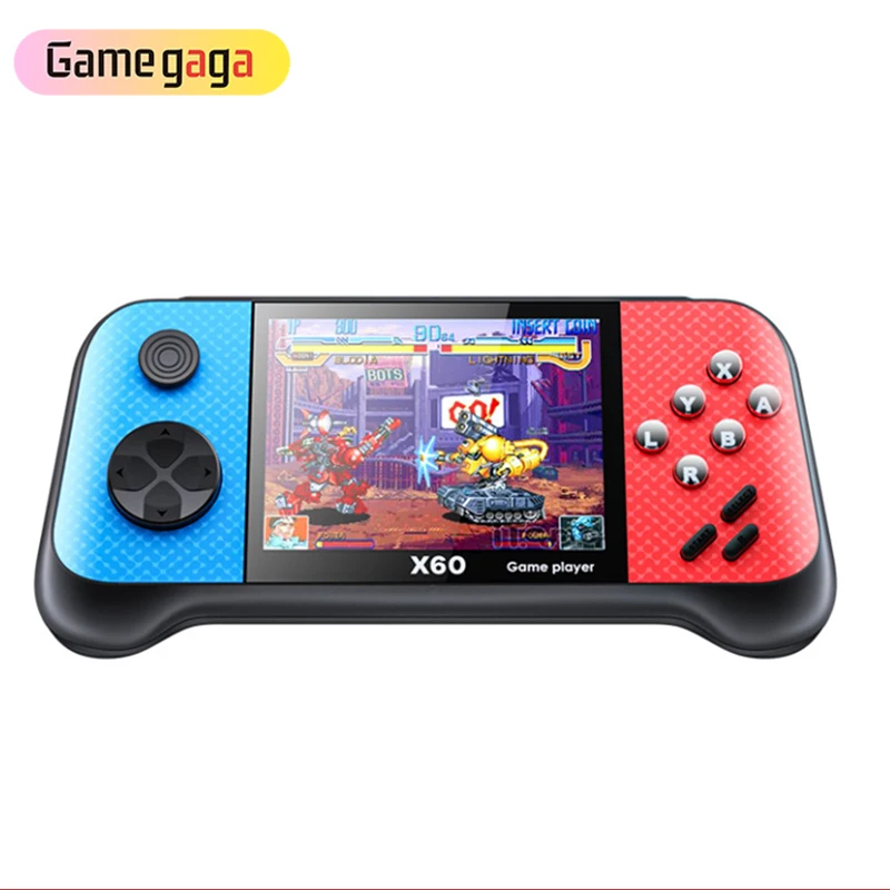 Портативный игровой плеер X60, экран 3,5 дюйма, 4000 + игр, поддержка 2 игроков, портативная игровая консоль для FC/SFC/GB
