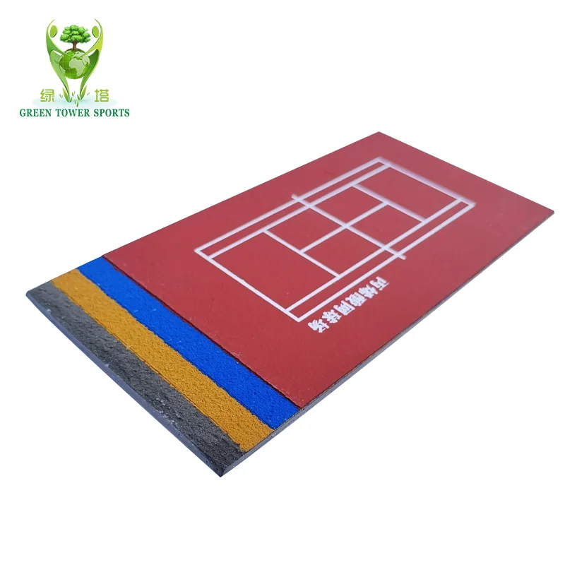 OEM Outdoor Tennis Basketball Court Badminton Court Acrylic And Polyurethane Portable PU Rubber Running Track