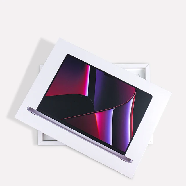 wholesale custom design white tablet computer lid and base box packaging shipping cardboard box