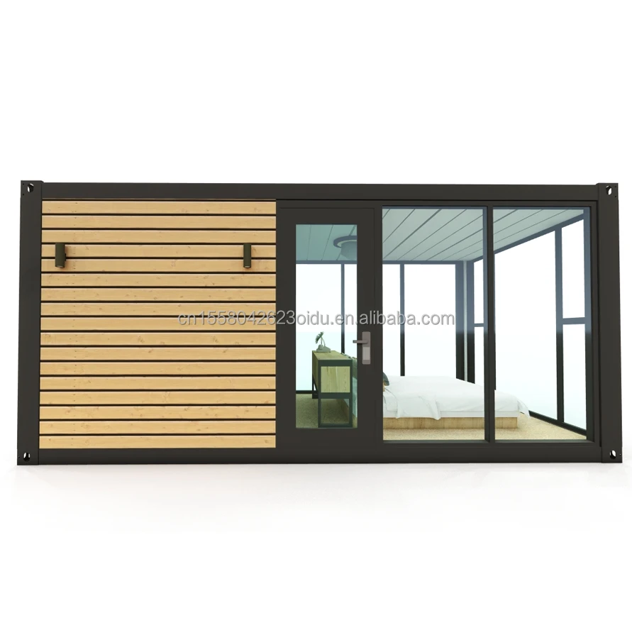 Modern Luxury Tiny 20ft & 40ft Prefab Wooden House Mobile Light Steel Container Prefabricated Home & Apartment for Outdoor Use