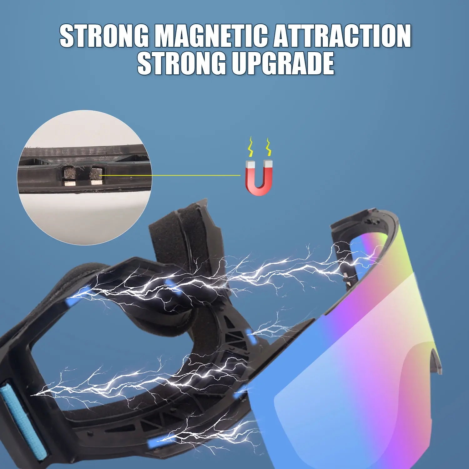 Hot Sale Amazon Google Board Eyewear UV400 Two-layer Lens Goggle Antifog Snow Safety Glasses Polarized Snowboard Goggles