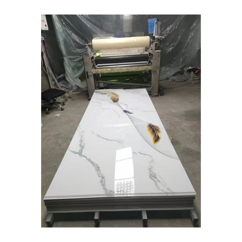 1220*2440 Sheet Marble Pvc Sheet Uv Laminated Plastic Sheet for tv background decoration