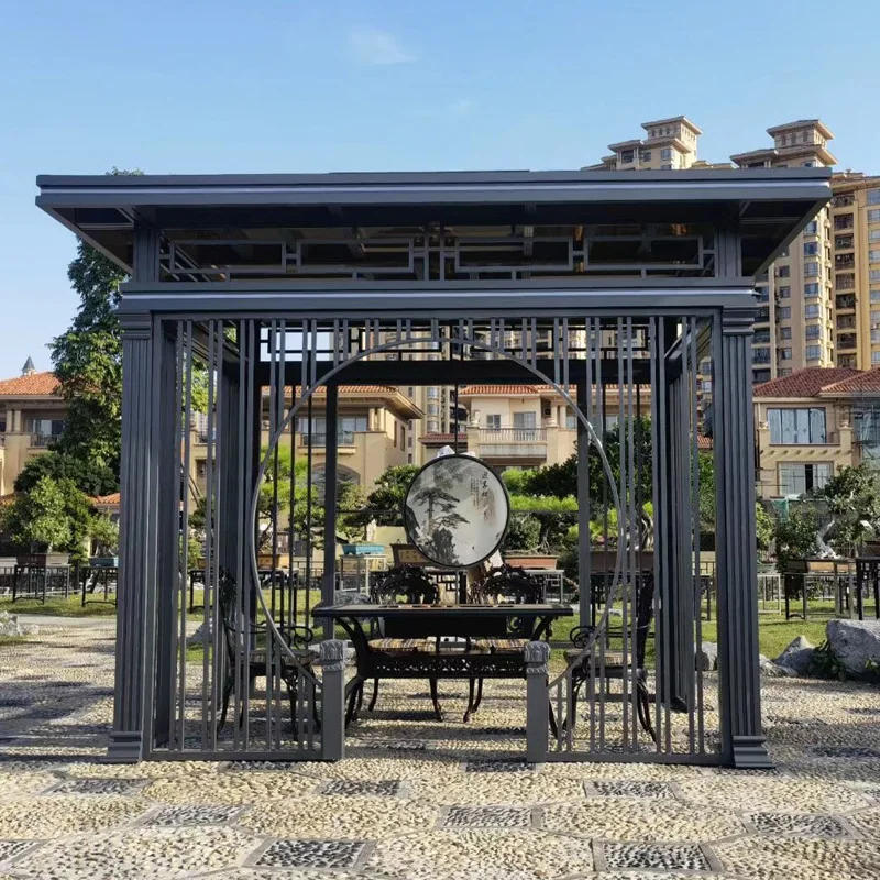 Outdoor Garden landscape pavilions garden villa antique building landscape new Chinese aluminum alloy pavilions