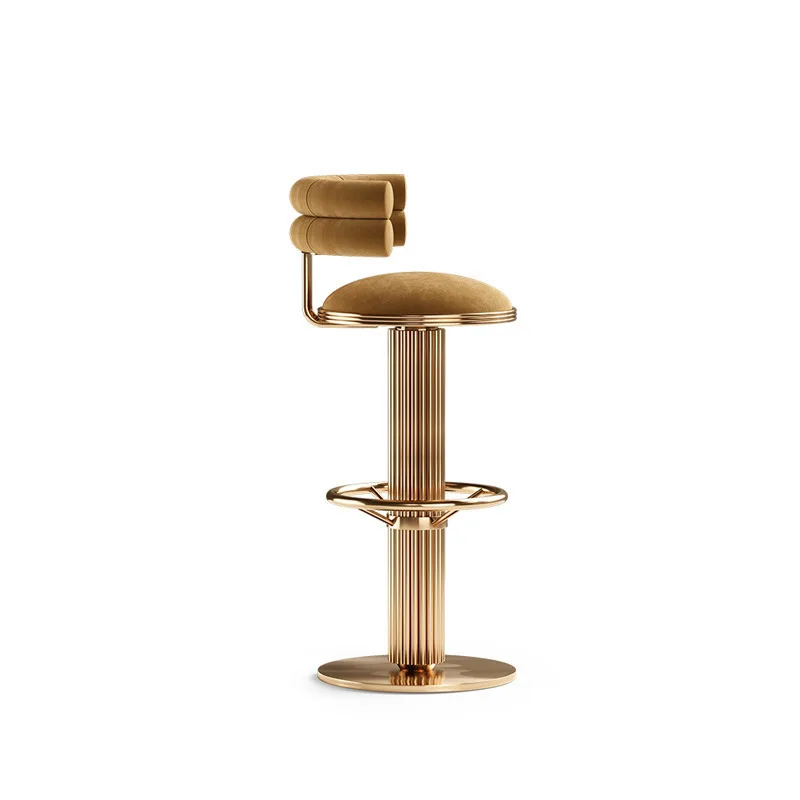 Commercial custom luxury metal counter bar tool chair tall strip night club bar stools China sillas para kitchen club bar chairs