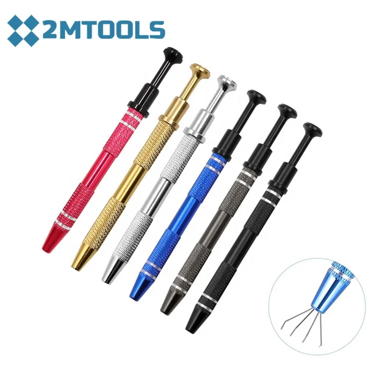 4-Claw Pick up Tool,Piercing Ball Grabber Tool, IC Chip Metal Grabber