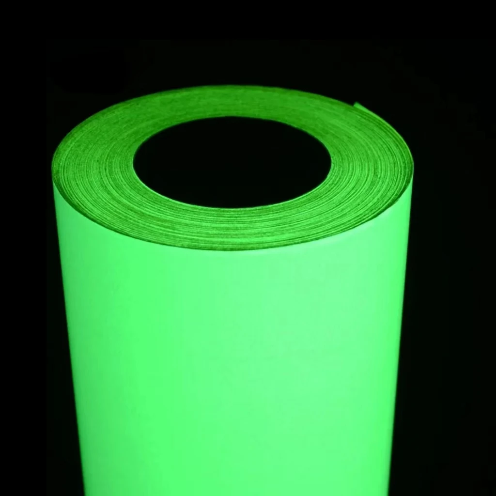 PVC cuttable printable self-adhesive rigid night glow glowing luminous glow in the dark tape film sheet vinyl