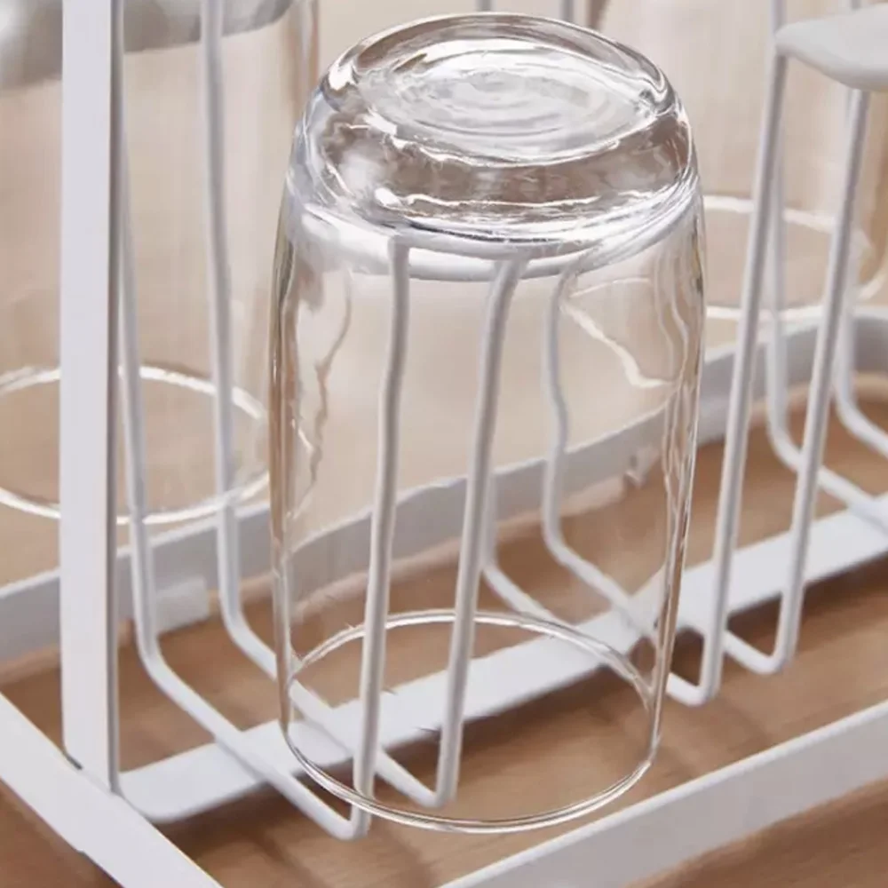 Multifunctional Shelf Kitchen Countertop Wine Glass Drying Holder Cup Rack Storage Organizer Storageholders