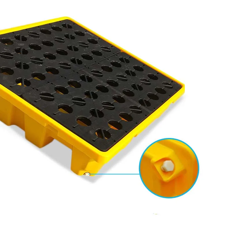 For Sale Flexible Sidewall Spill Pallet Wholesale Heavy Duty 2 Drums Spill Plastic Pallet