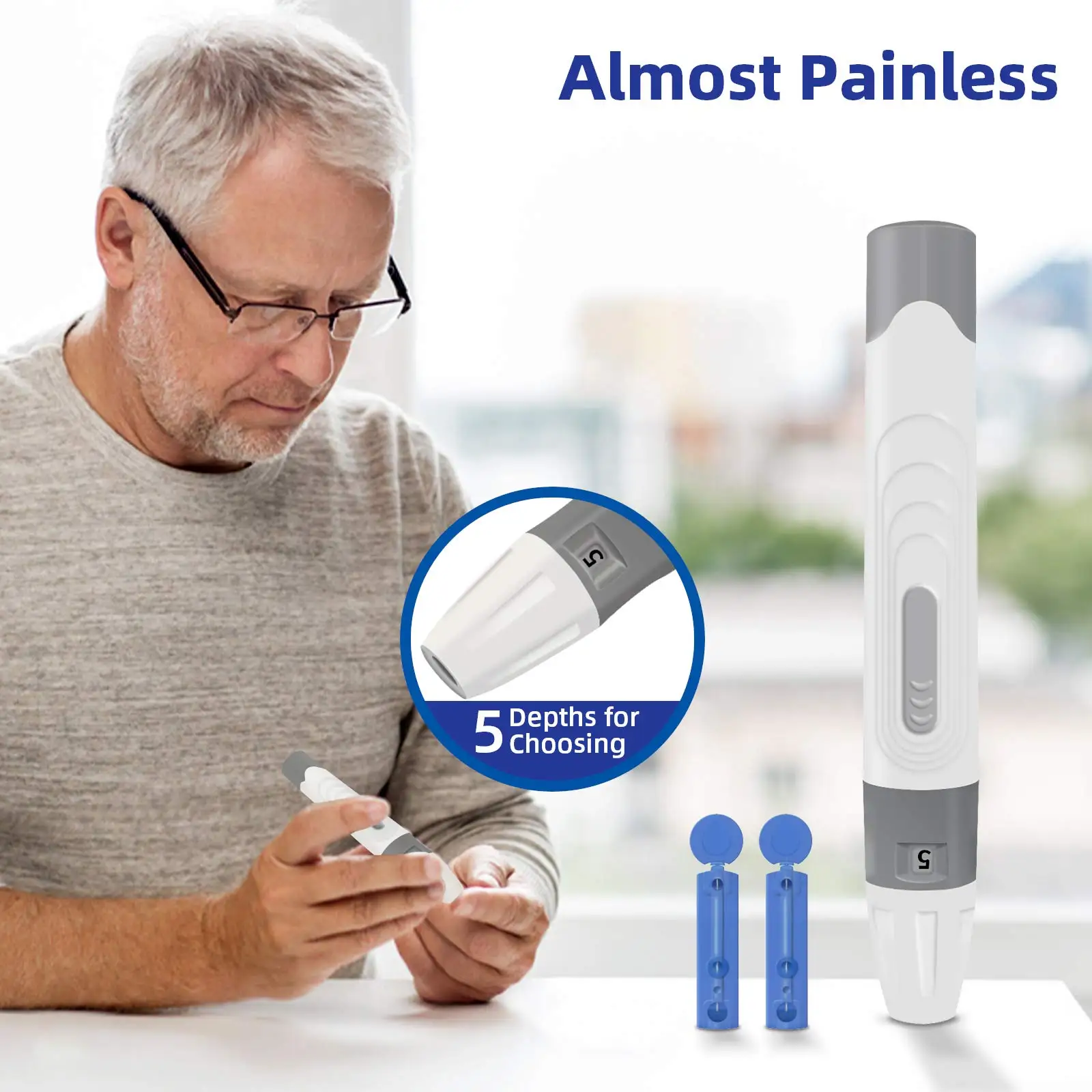 Fast Test Blood Glucose Monitor Kit Glucometer Test Strips Sugar Monitor For Diabetes