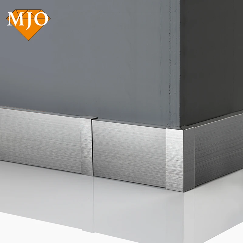Foshan Manufacturer MJO New Design Stainless Steel Skirting Board Wall Skirting OEM Logo Baseboard Moulding Factory Price