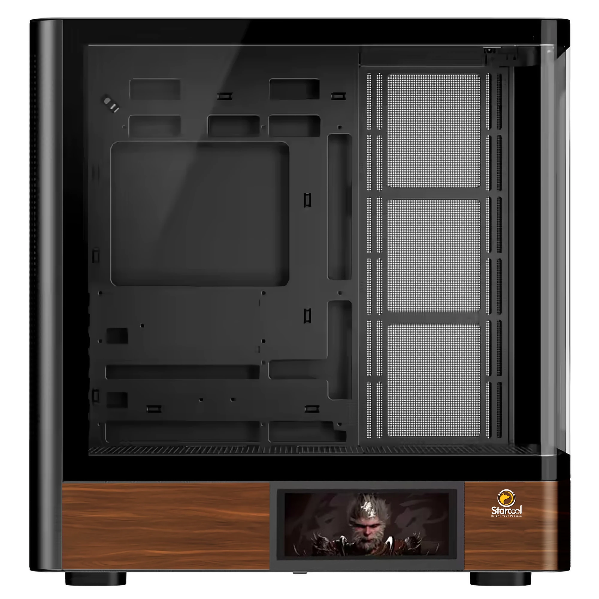 OEM ODM ATX MATX ITX LCD Desktop Motherboard Computer Case Ultra-Transparent Side Panel 360 Water Cooling Back Plug