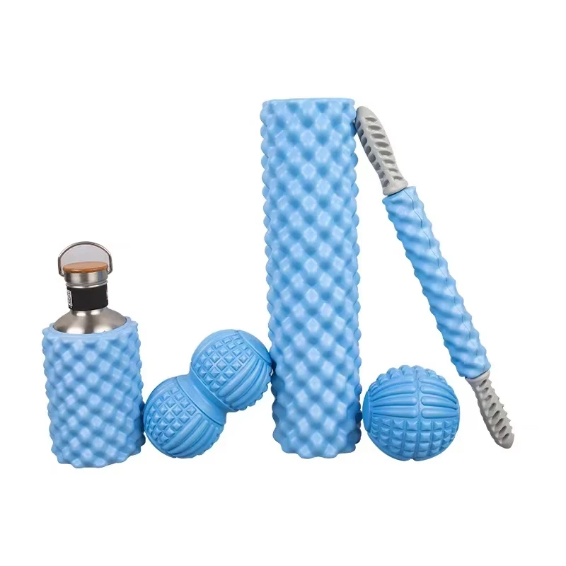 CHENGHONG 5 in 1 Home Gym Muscle relaxation EVA Accessories Massage Roller Sets Peanut Massage Ball yoga Foam Roller Set