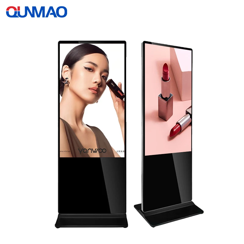 Qunmao OEM ODM 43 49 50 55 дюймов емкостный ЖК-экран HD сенсорный экран для помещений наружный цифровой плакат напольный вывески