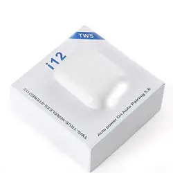 2020 Best price and quality in-ear earbuds twin true wireless pair earphone TWS i12 with charging box mini headphone