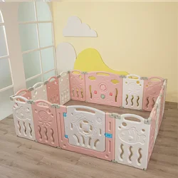 Portable Toddler Plastic Fence Baby Large Babies Playpen For Children 14+2