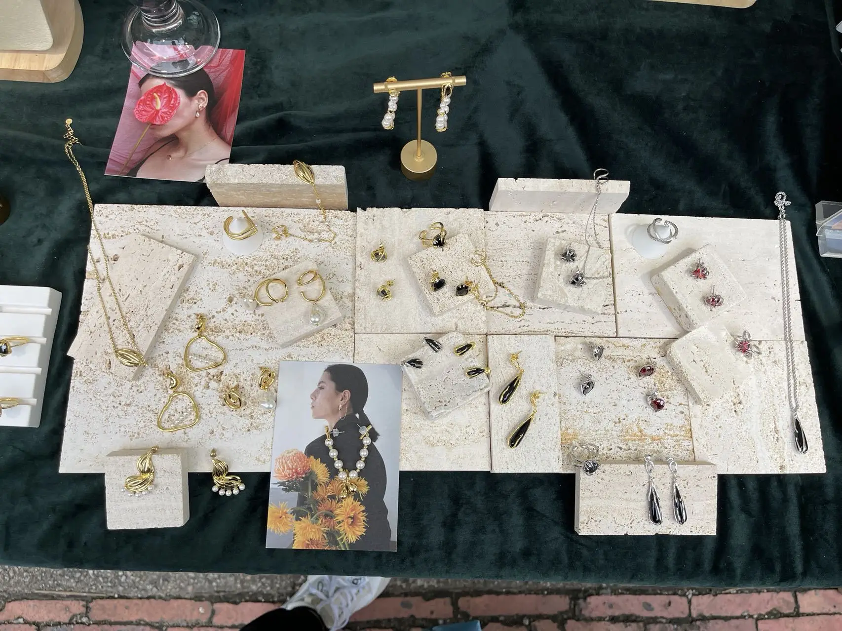 Luxury bathroom Natural Travertine Tray Jewelry Display Trending Products Precise Stone Natural Marble Serving Tray