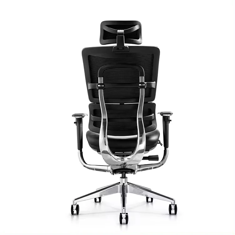 Производитель оптовая цена современный стиль 3D регулируемые подлокотники алюминиевый эргономичный исполнительный менеджер кожаное кресло