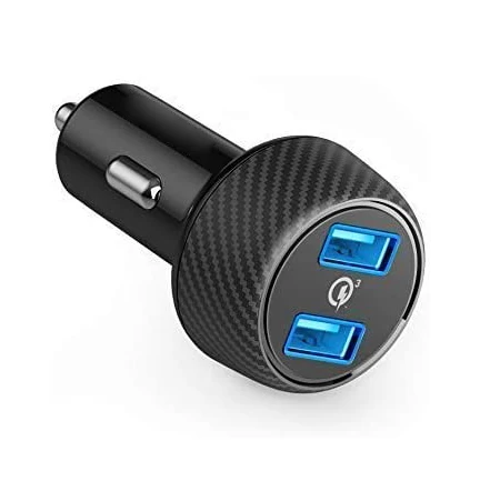 QC 3.0 and 5V 3.1A USB Fast Charging 2 Usb Port Quick Charger 3.0 USB Car Charger for Mobile Phone