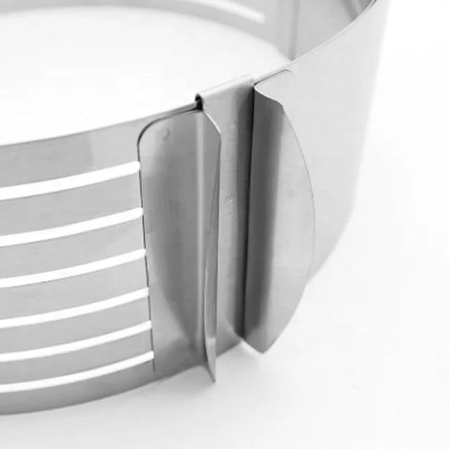 12In Cake Slicer Stainless Steel Adjustable 7 Layered Bread Cutter Ring with Respective Diameter