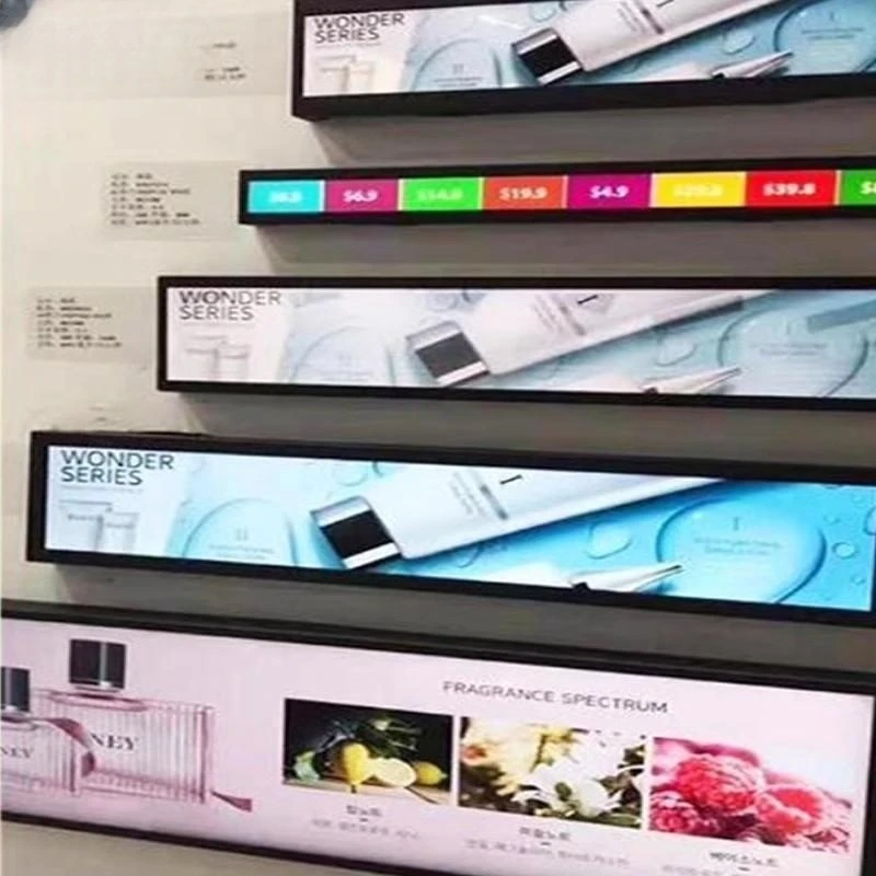 23 24 35 37 Inch Ultra Wide Shelf Edge Advertising Digital Signage Monitor Type Stretched Bar Lcd Display Screen