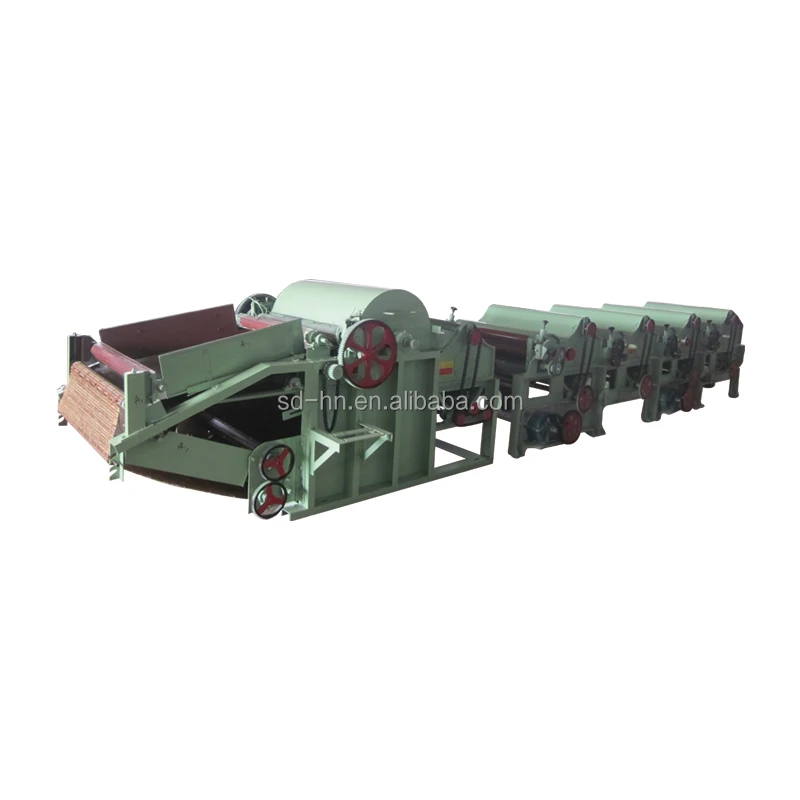 Textile waste recovery production line Tear waste yarn regenerated fiber loose machine bomb cleaner recovery production line